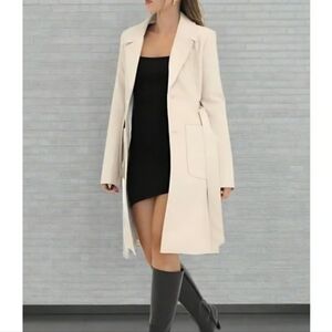 RUMORED Matrix Trench Faux Leather Coat (S)